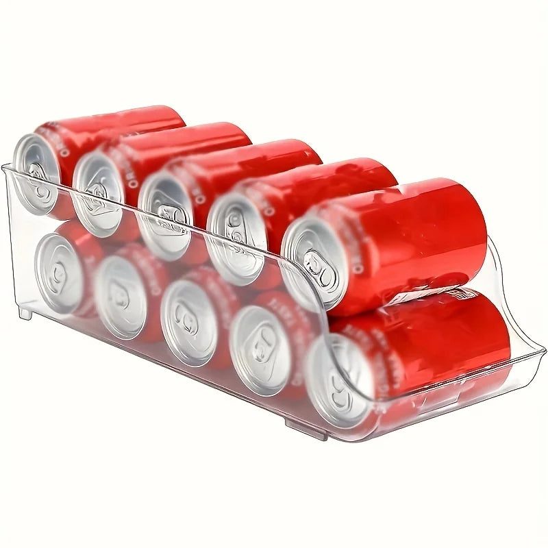 Household Refrigerator Storage Box, Kitchen Refrigerator Large Capacity Stacked Storage Rack, Organizing Water, Snacks, and Cans